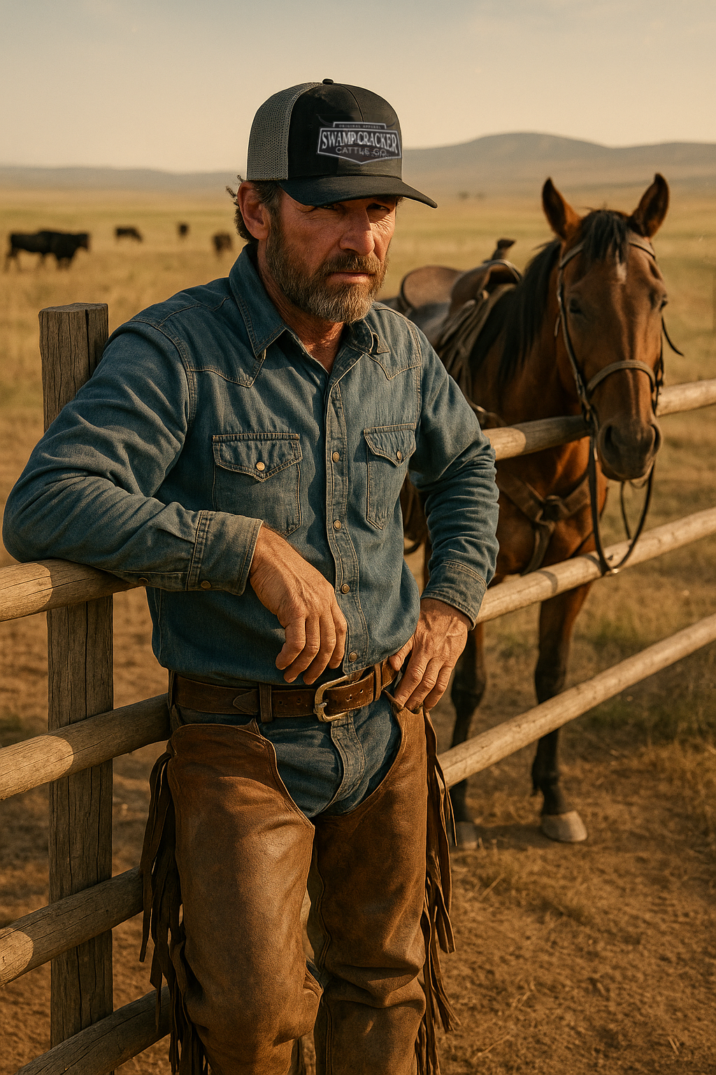Cattle Company Full Logo Patch - Swamp Cracker Snapback Hat